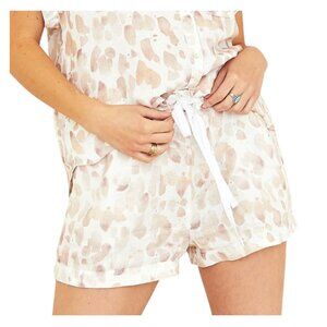 NWT Bella Dahl Ruffle Waist Short in Mojave Spots Print Size Small